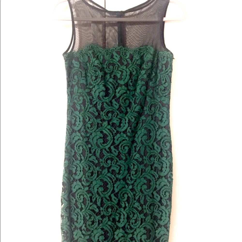 Tadashi Shoji Deep Emerald Lace Dress